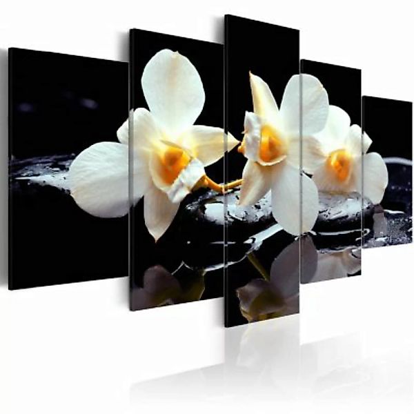 artgeist Wandbild Orchids with orange accent mehrfarbig Gr. 200 x 100 günstig online kaufen