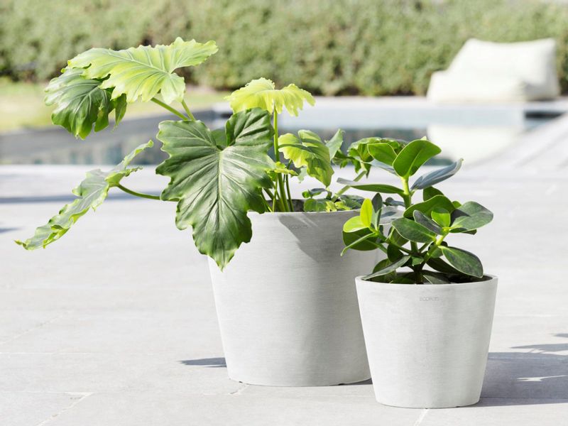 ECOPOTS Blumentopf Amsterdam 30 Weiß, für günstig online kaufen
