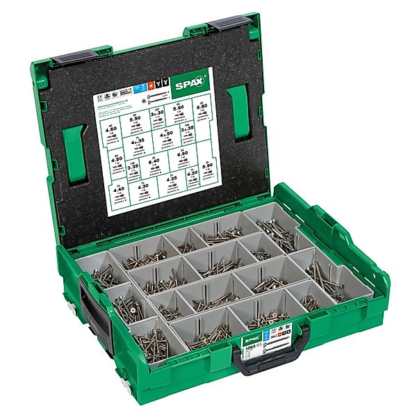 Spax Montagekoffer L-Boxx A2 T-Star Plus 1.065 Schrauben 5 Bits günstig online kaufen