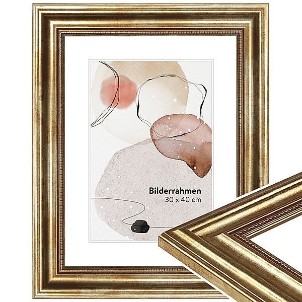 WANDStyle Bilderrahmen H550, Gold, aus Massivholz günstig online kaufen