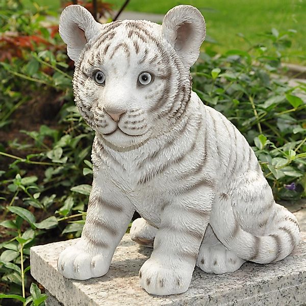 dazikemo Gartenfigur Dekofigur Gartenfigur weißer Tiger günstig online kaufen