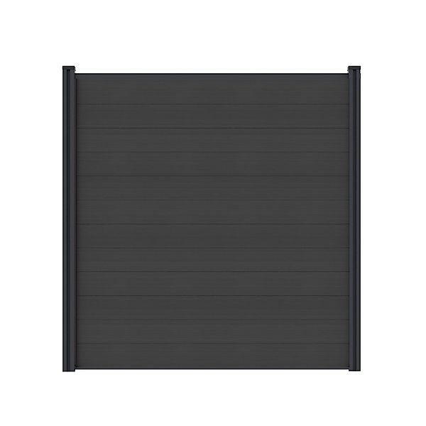 T&J WPC-Steckzaunset Max Coextrudiert 175 cm x 172 cm Charcoal günstig online kaufen
