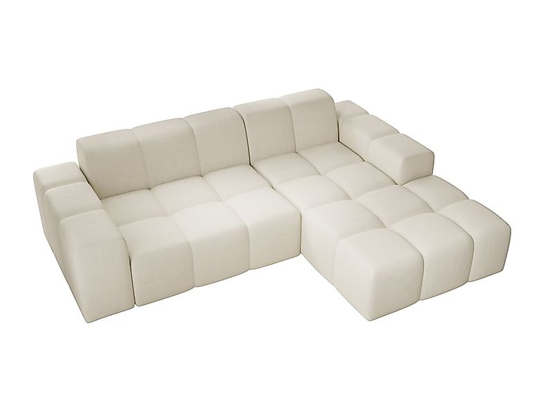 PROMETO Möbel Ecksofa Sofa ohne Schlaffuktion, Ecksofa L-Form Veloursstoff günstig online kaufen