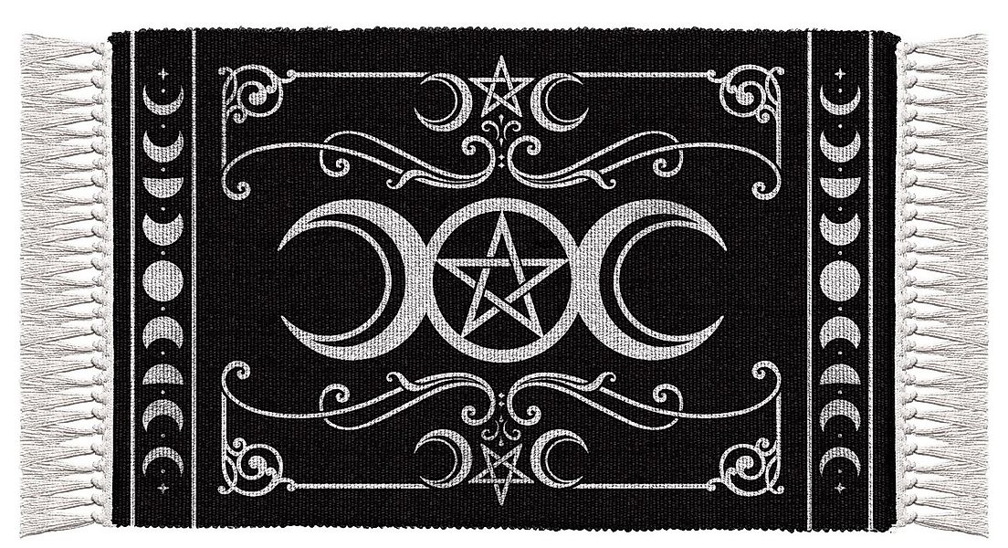 Figuren Shop GmbH Teppich Teppich Wicca - Dreifach-Mond - Alchemy England - günstig online kaufen