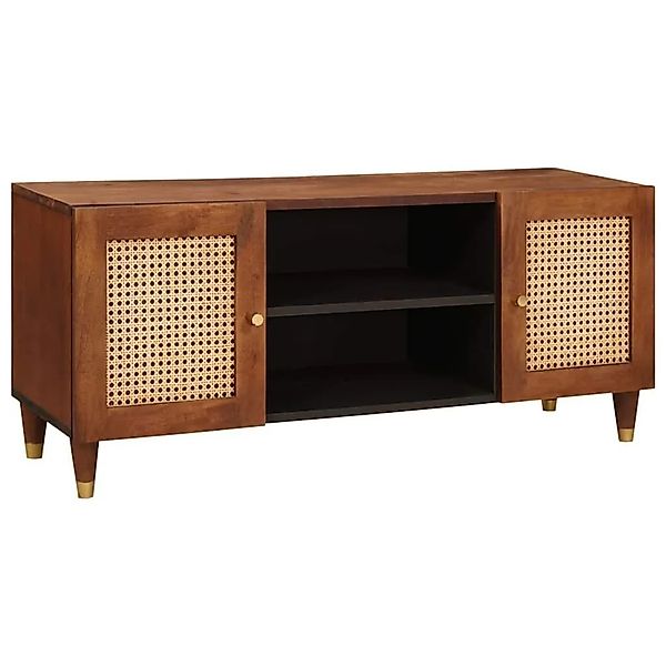 vidaXL TV-Schränk mit Regal Braun 105 x 33,5 x 46 cm Massivholz Mango 40188 günstig online kaufen