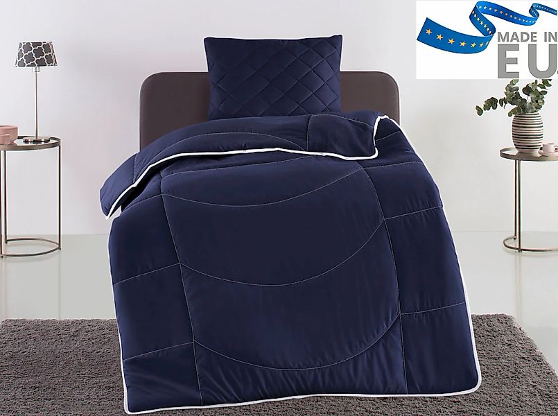 my home Steppbett + Kopfkissen "Microlux, Bettdecke 135x200 cm, 155x220 cm" günstig online kaufen