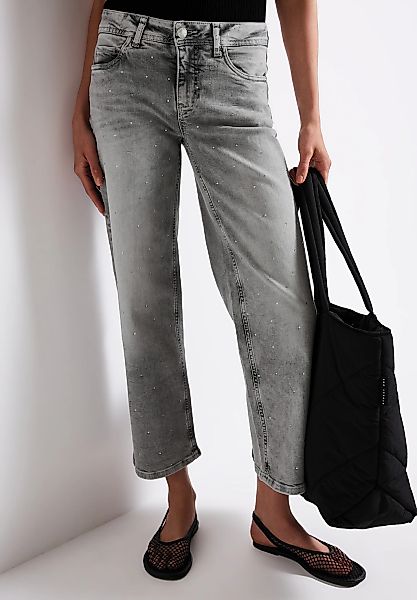 STREET ONE Straight-Jeans, mit Glitzersteine günstig online kaufen