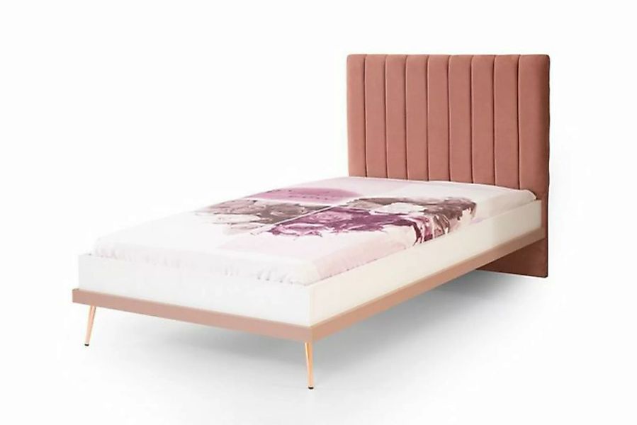 JVmoebel Kinderbett Exklusives Rosa Kinderbett Designer Holzbett Schlafzimm günstig online kaufen