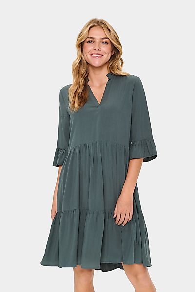 Saint Tropez Blusenkleid "EdaSZ Dress" Sommerkleid, Tunikakleid mit Volant günstig online kaufen