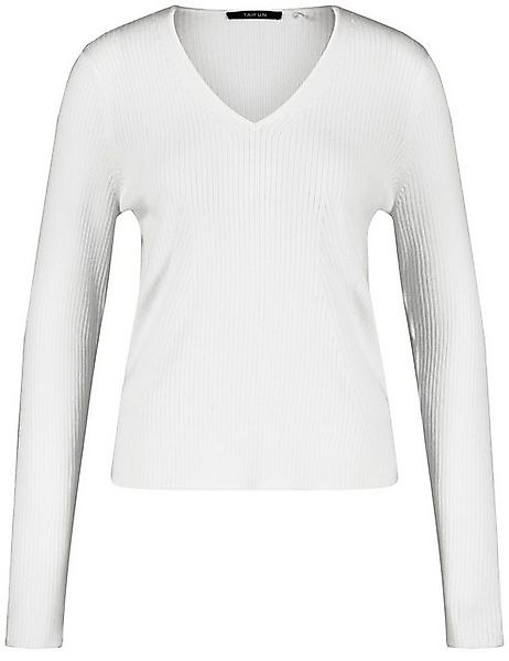 Taifun Strickpullover - dünner Pullover  - Slim Fit Pullover mit V-Ausschni günstig online kaufen