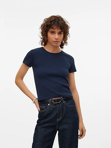 Vero Moda Kurzarmshirt "VMCHLOE SS SHORT TOP JRS NOOS" Baumwollmischung günstig online kaufen