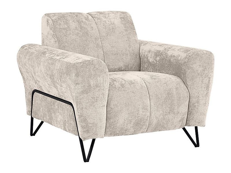 Beautysofa Sessel mit Metallbeine in schwarzer VOLARE, viele Farbvarianten, günstig online kaufen