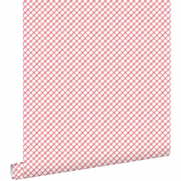 ESTAhome Tapete Karomuster Rot 53 cm x 10,05 m 115715 günstig online kaufen