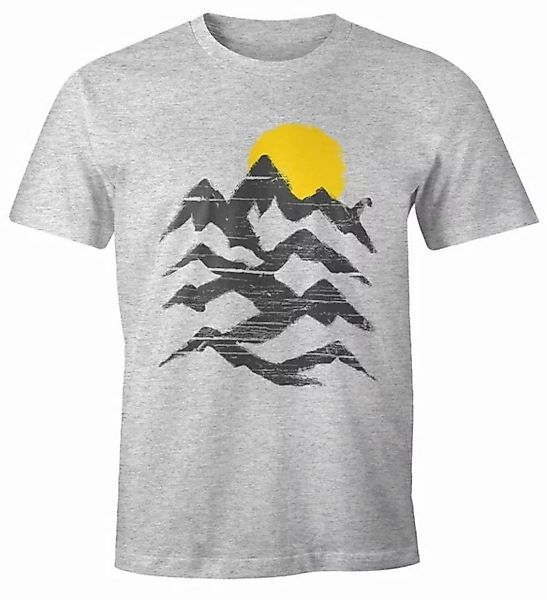 MoonWorks Print-Shirt Wandern Herren T-Shirt Berge Sonnenaufgang mit Print günstig online kaufen