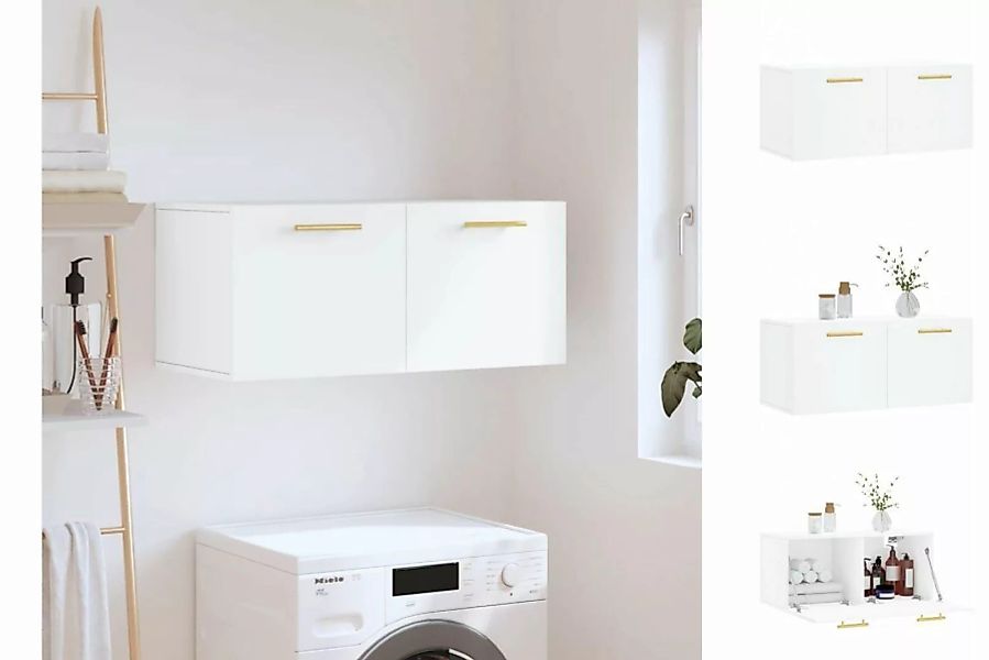 vidaXL Kleiderschrank Wandschrank Hängeschrank Aufbewahrung Weiß 80x36,5x35 günstig online kaufen