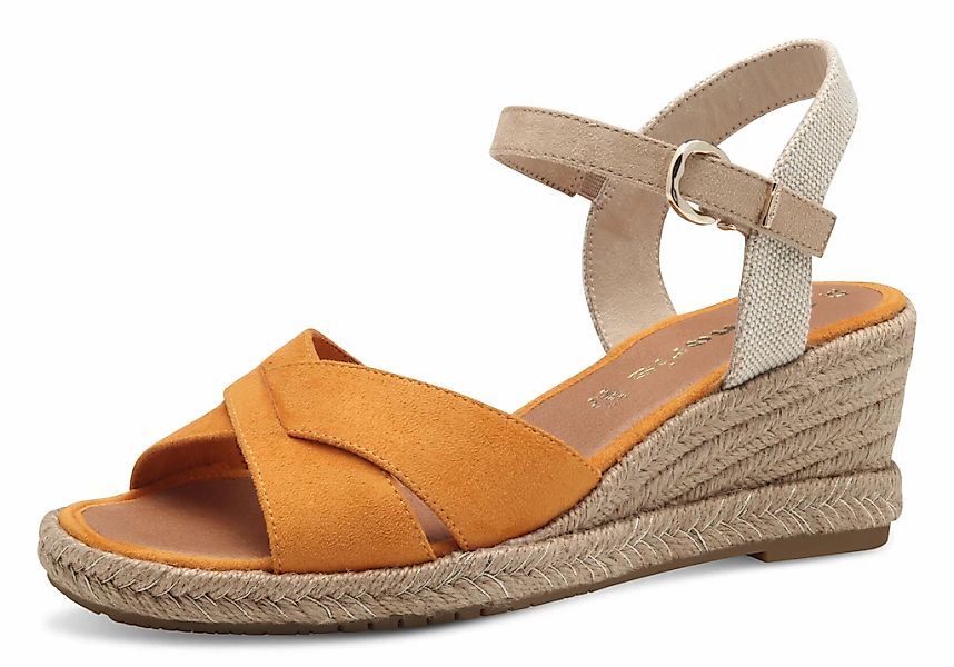 Tamaris Keilsandalette, Riemchensandale, Sommerschuh mit modischer Kreuzban günstig online kaufen