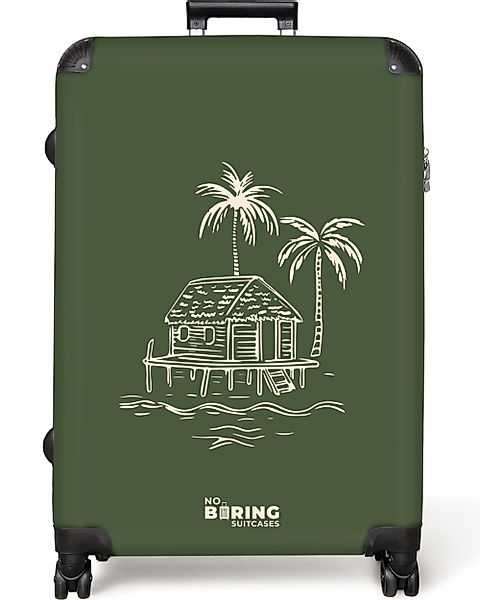 NoBoringSuitcases.com© Hartschalen-Trolley Strandhaus in Grün mit günstig online kaufen