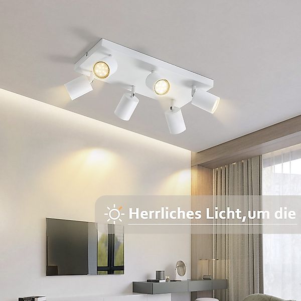 Nettlife Deckenstrahler Weiß 4/6 Flammig Deckenleuchte günstig online kaufen