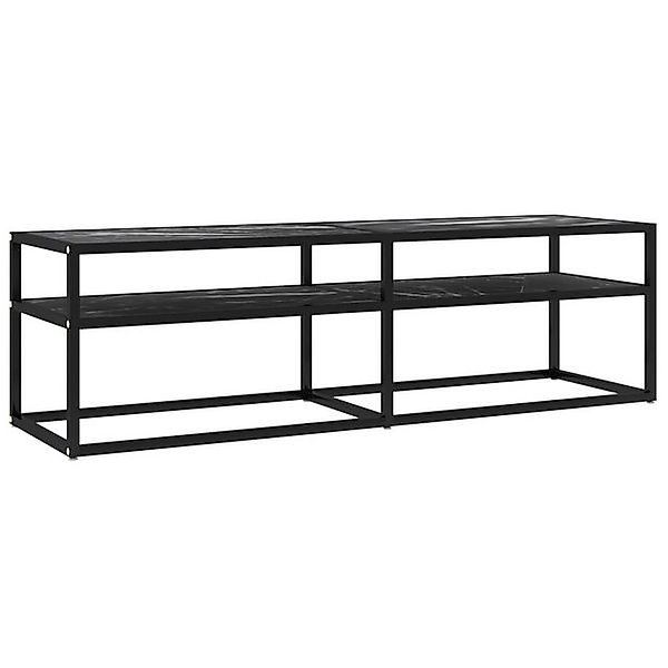 vidaXL TV-Schrank TV-Board Schwarz Marmor-Optik 140x40x40,5 cm Hartglas günstig online kaufen