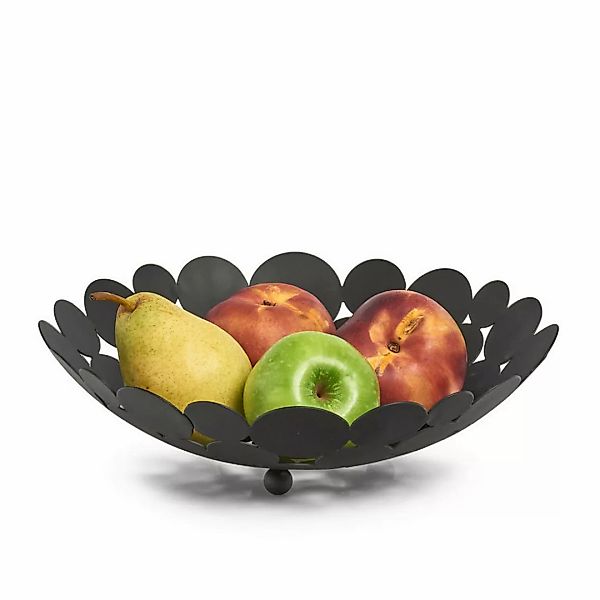 Zeller Obstkorb schwarz Metall B/H/L: ca. 28,3x8,5x28,3 cm günstig online kaufen