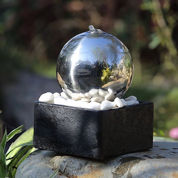 Köhko Gartenbrunnen Ø30 cm mit LED günstig online kaufen