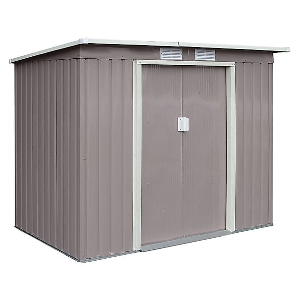 Hattoro P100 Metall Gerätehaus Geräteschuppen Mit Bodenrahmen 3,6 m³ Pultda günstig online kaufen