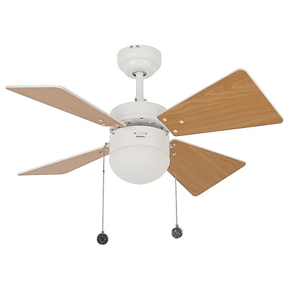 BEACON Deckenventilator mit Beleuchtung und Zugketten Breezer 81 cm günstig online kaufen