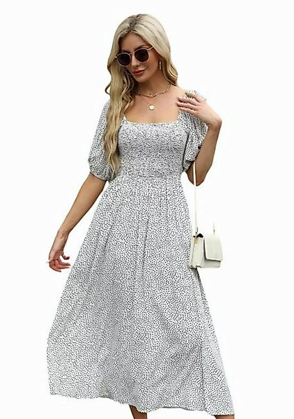 Cupshe Maxikleid Kleid mit gepunkteten Puffärmeln günstig online kaufen