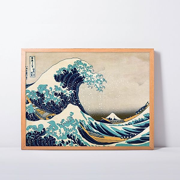 Close Up Poster Hokusai Great Wave günstig online kaufen