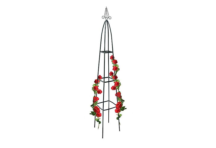relaxdays Rankhilfe Garten Rankturm Metall ca. 190 cm spitz günstig online kaufen