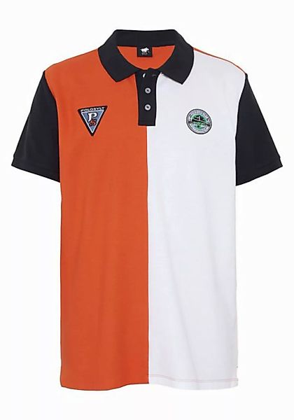 Polo Sylt Poloshirt in Colour-Block-Optik mit Patches günstig online kaufen