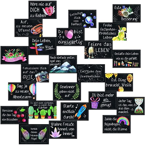 Logbuch-Verlag Dekofigur 24 Mini Sprüche Karten günstig online kaufen