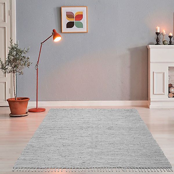 THEKO Teppich »Happy Cotton Fleckerl, handgewebt«, rechteckig, 5 mm Höhe, F günstig online kaufen
