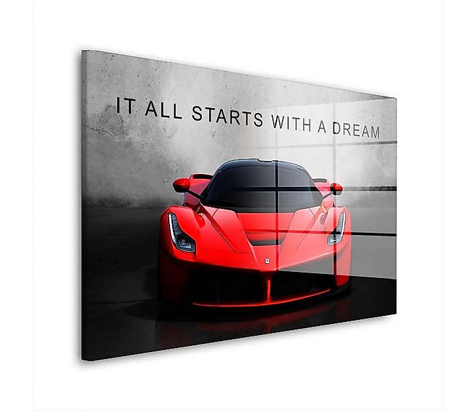 Artedinoi Acrylglasbild Motivation Auto Sportwagen in rot Acrylglas Wandbil günstig online kaufen