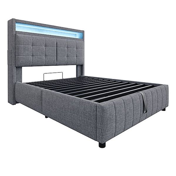 STILVORA Polsterbett bett 140×200 Jugendbett mit Stauraum Doppelbett mit LE günstig online kaufen