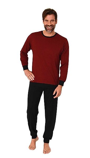 Normann Pyjama Normann Herren Schlafanzug langarm mit Bündchen in zeitloser günstig online kaufen