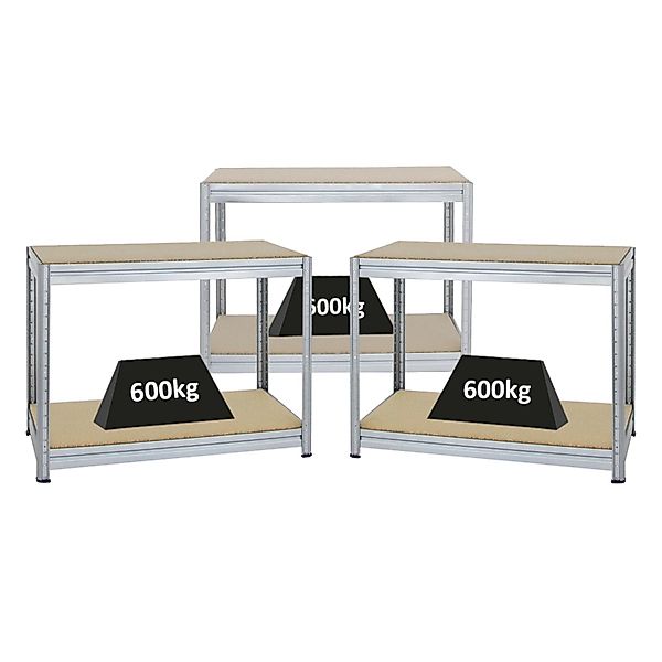 PROREGAL Mega Deal 3x Höhenverstellbare Werkbank Dino HxBxT 90 x 120 x 60 c günstig online kaufen