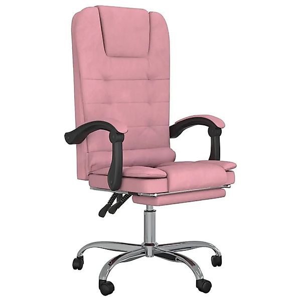 vidaXL Bürostuhl mit Massagefunktion Rosa Samt 349665 günstig online kaufen