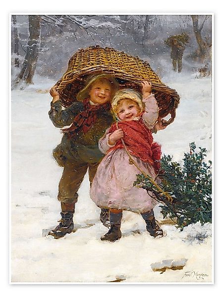 Posterlounge Wandbild Weihnachtszeit, Frederick Morgan, erhältlich als Post günstig online kaufen
