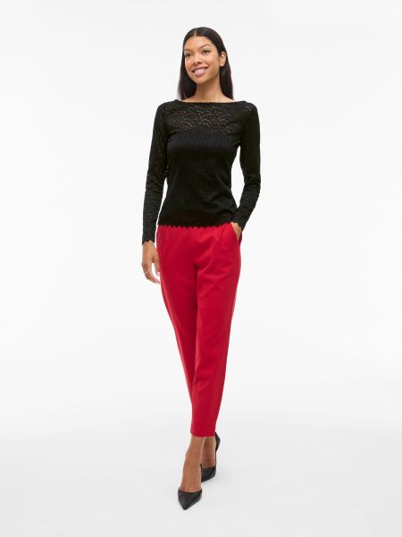 Vila Blusenshirt Spitzenmuster, Lange Ärmel, Elegante günstig online kaufen