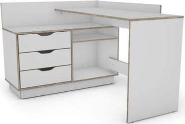 byLIVING Eckschreibtisch "Bern" mit viel Stauraum, Breite 129 cm, rechts od günstig online kaufen