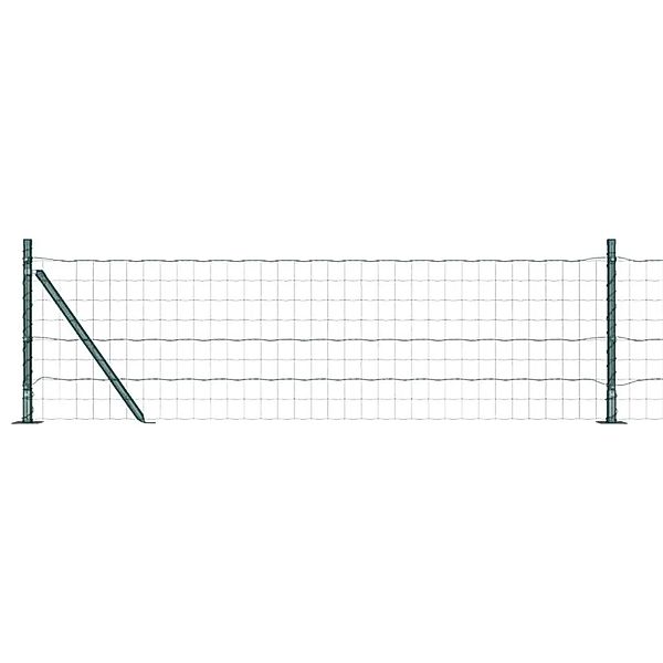 vidaXL Zaun mit Pfosten Grün 0,6 x 10 m Stahl 3350877 günstig online kaufen
