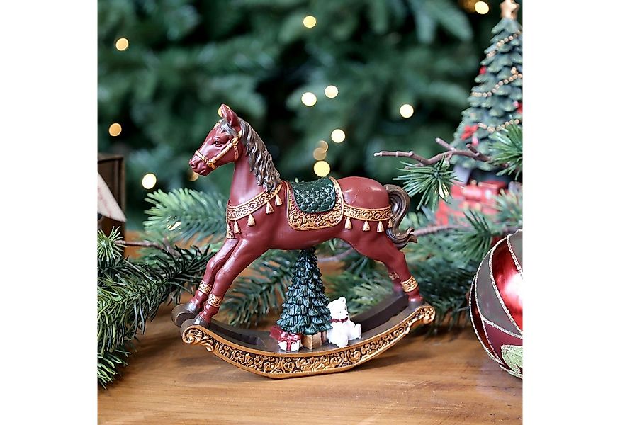 Chic Antique Dekofigur Noël Schaukelpferd H14/L14/B3,5 cm cherry (1 St) günstig online kaufen