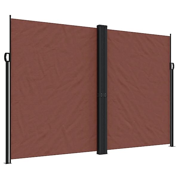 furnicato Seitenmarkise Ausziehbar Braun 220x1000 cm günstig online kaufen