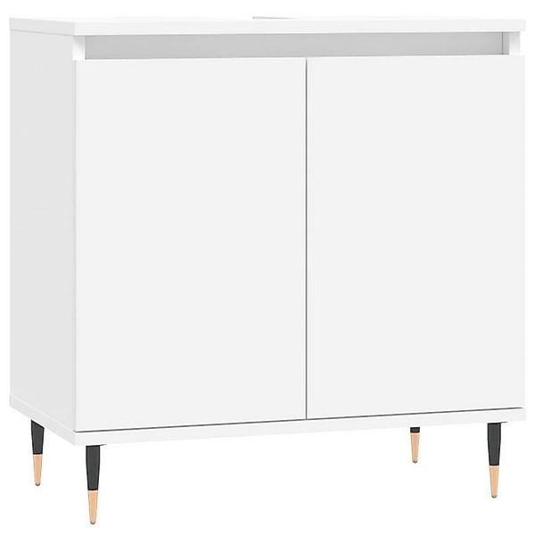 vidaXL Midischrank Badezimmerschrank Weiß 58x33x60 cm Holzwerkstoff (1-St) günstig online kaufen