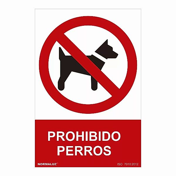 Schild Normaluz Prohibido Perros Pvc (30 X 40 Cm) günstig online kaufen