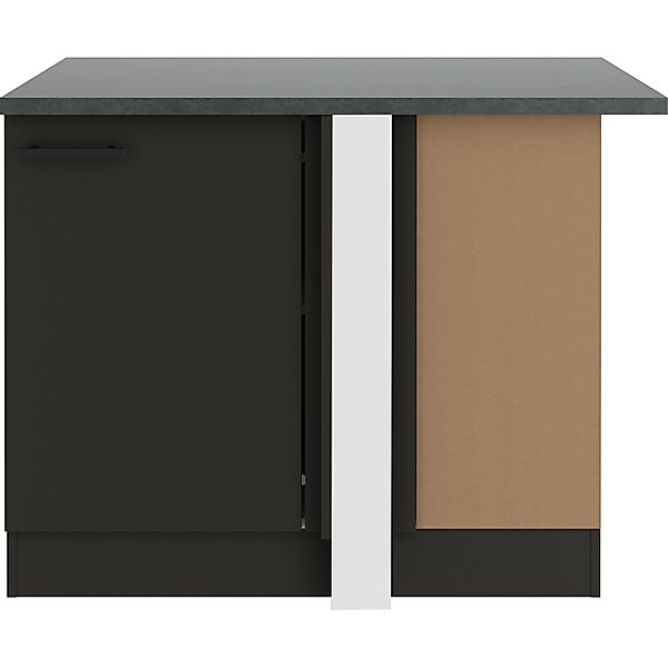 OPTIFIT Madrid420 Küchen-Eck-Unterschrank 110 cm Anthrazit Matt günstig online kaufen