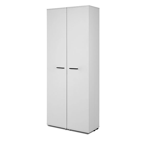 Furn.Design Schuhschrank Weiß 74 x 182 cm 2-türig 15 Fächer Logu günstig online kaufen