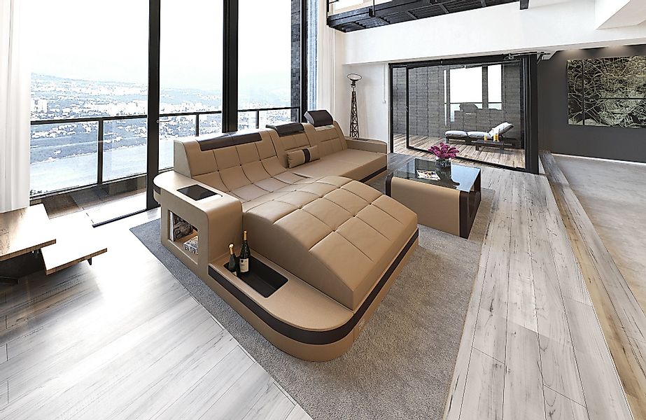 Sofa Dreams Ecksofa Sofa Leder Ledercouch günstig online kaufen