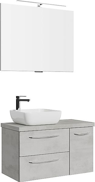 Saphir Badmöbel-Set »Serie 4035 2-teilig, Keramik-Aufsatzbecken mit LED-Spi günstig online kaufen